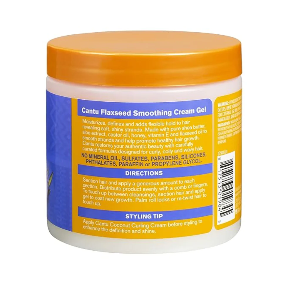 Cantu Flaxseed Cream Gel 16oz | Define Curls with Flexible Hold - Image 3