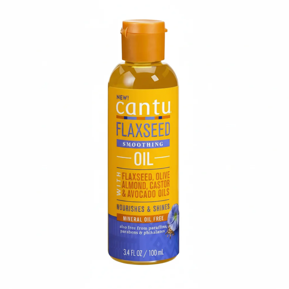 Cantu Flaxseed Smoothing Oil 3.4oz | Anti-Frizz & Shine Boost