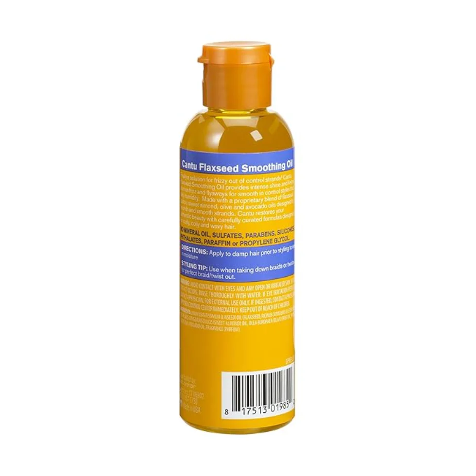 Cantu Flaxseed Smoothing Oil 3.4oz | Anti-Frizz & Shine Boost - Image 2