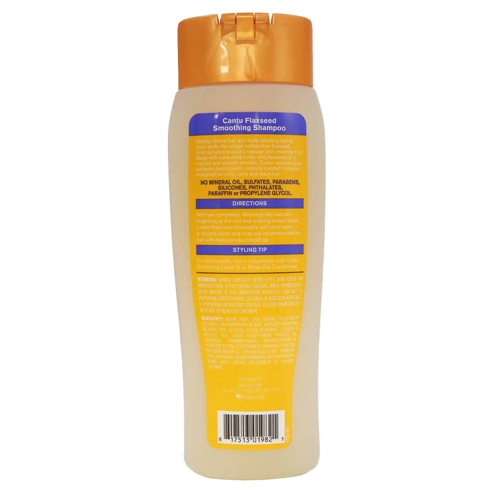 Cantu Flaxseed Shampoo 13.5oz | Sulfate-Free Anti-Frizz Strengthening - Image 2
