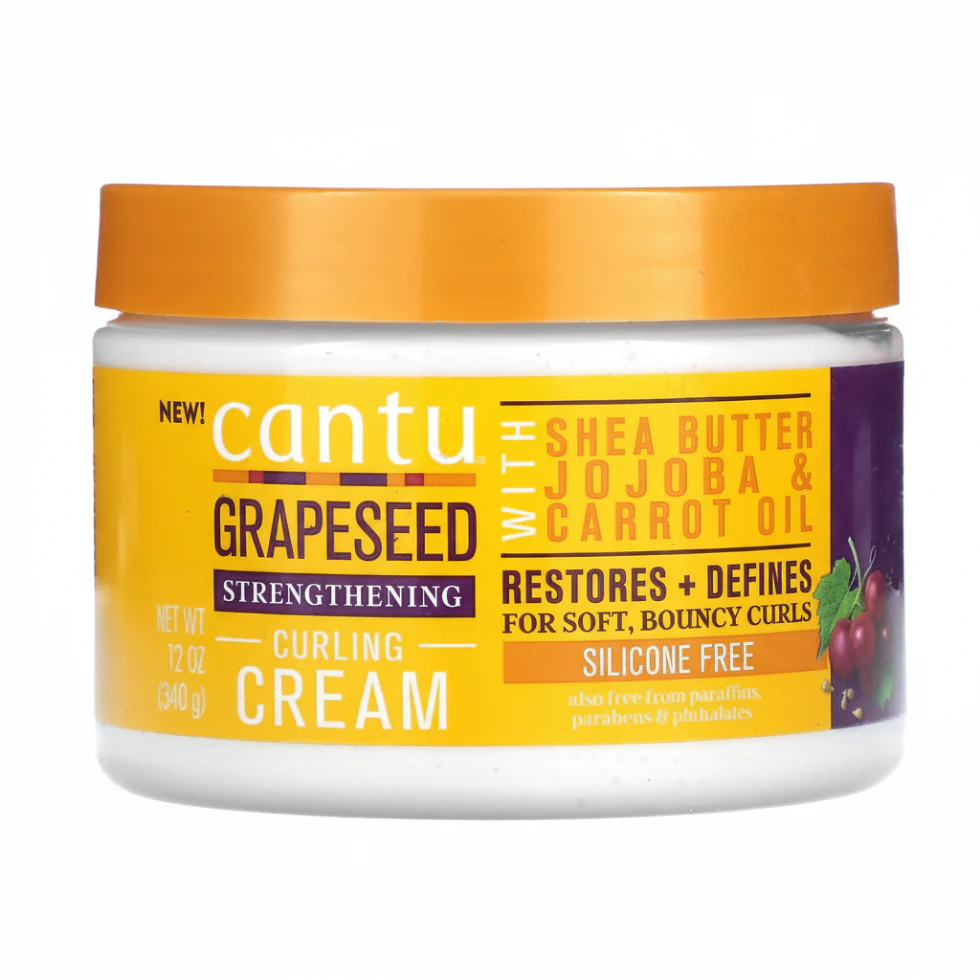 Cantu Grapeseed Curl Cream 12oz | Strengthen & Define Soft Curls
