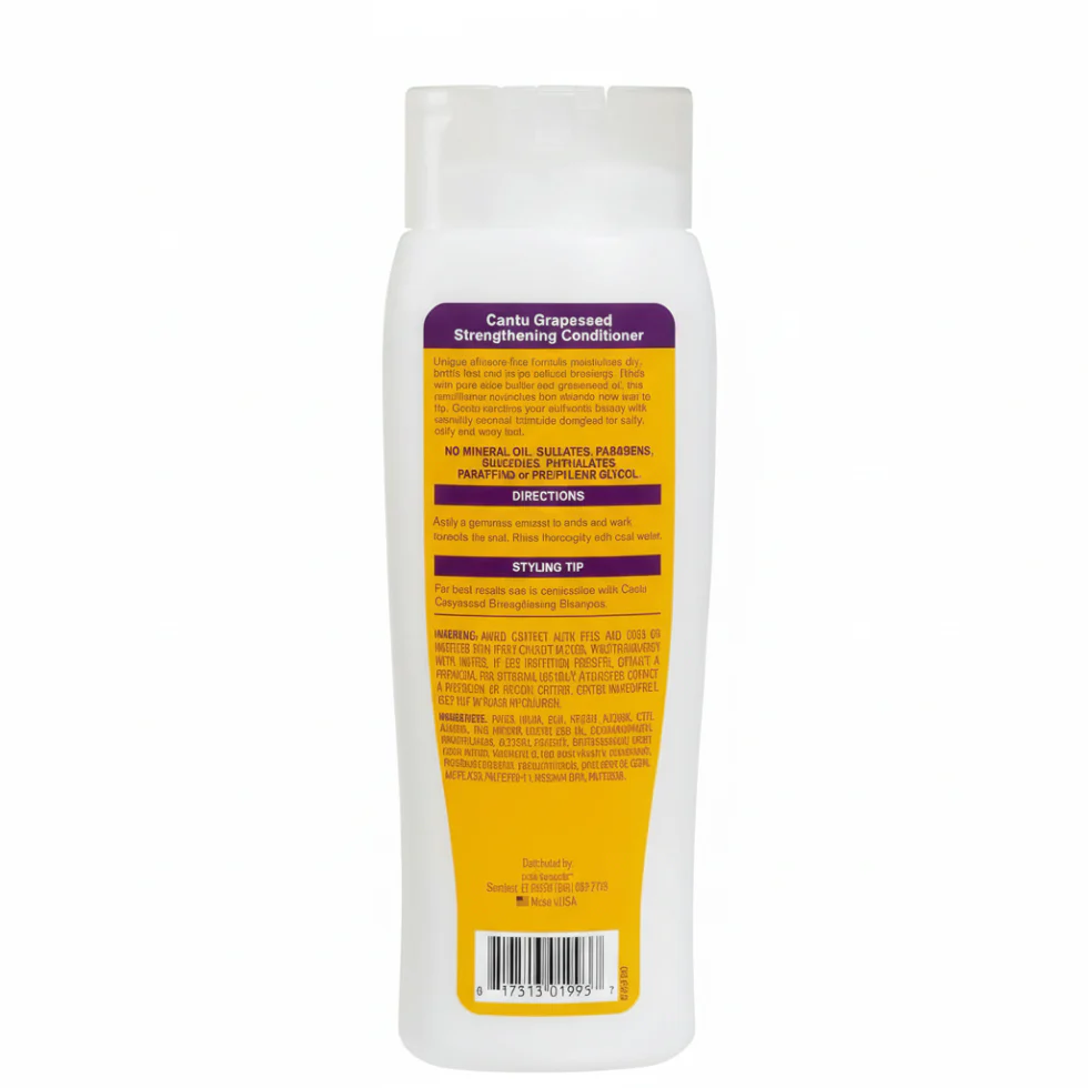 Cantu Grapeseed Strengthening Conditioner 13.5oz | Repair & Nourish Hair - Image 2
