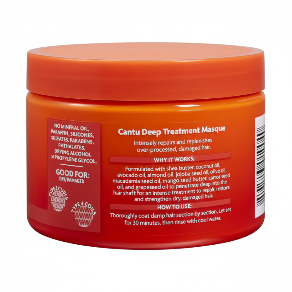 Cantu Grapeseed Treatment Masque 12oz | Repair & Strengthen Hair - Image 3