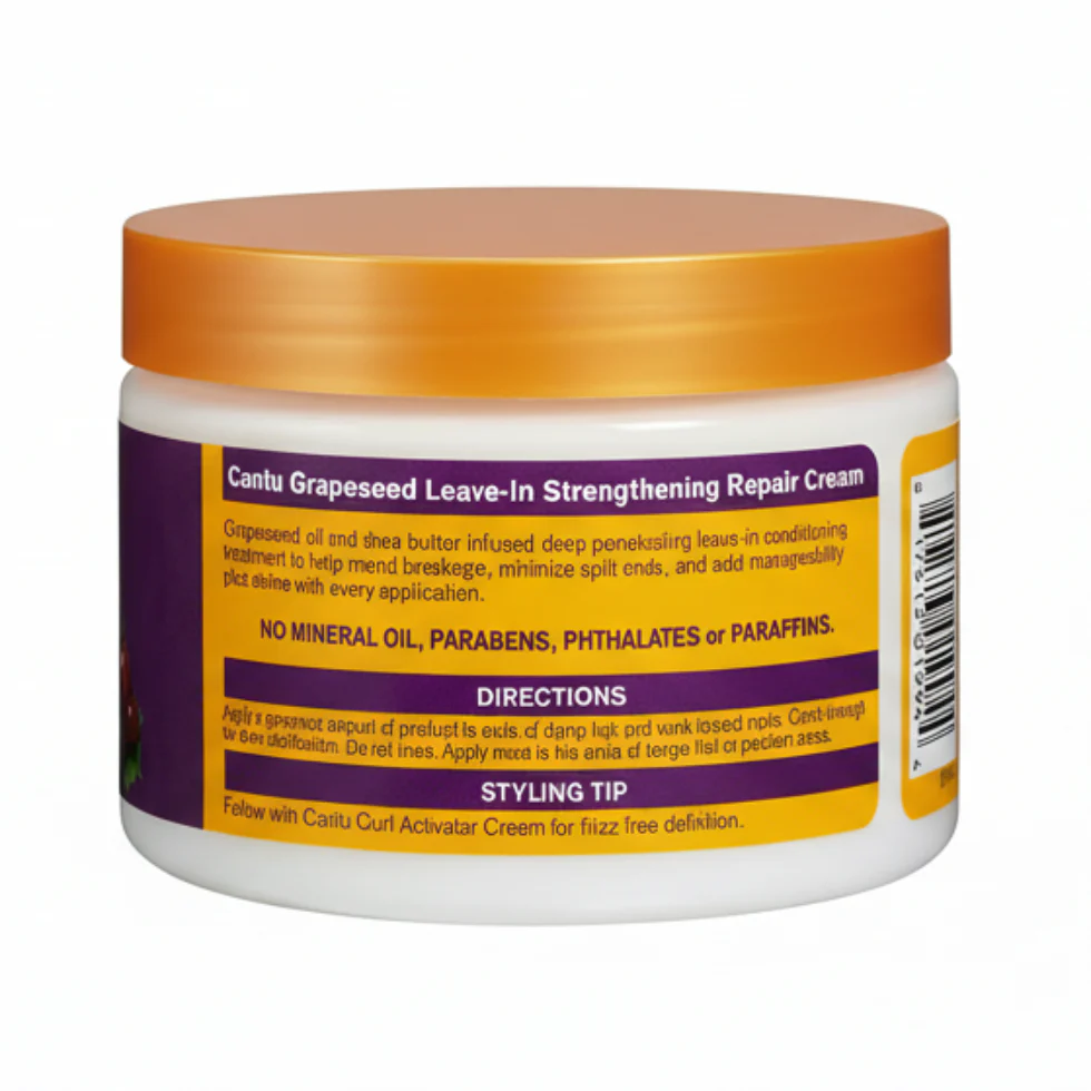 Cantu Grapeseed Repair Leave-In 12oz | Strengthen & Hydrate Damaged Hair - Image 2