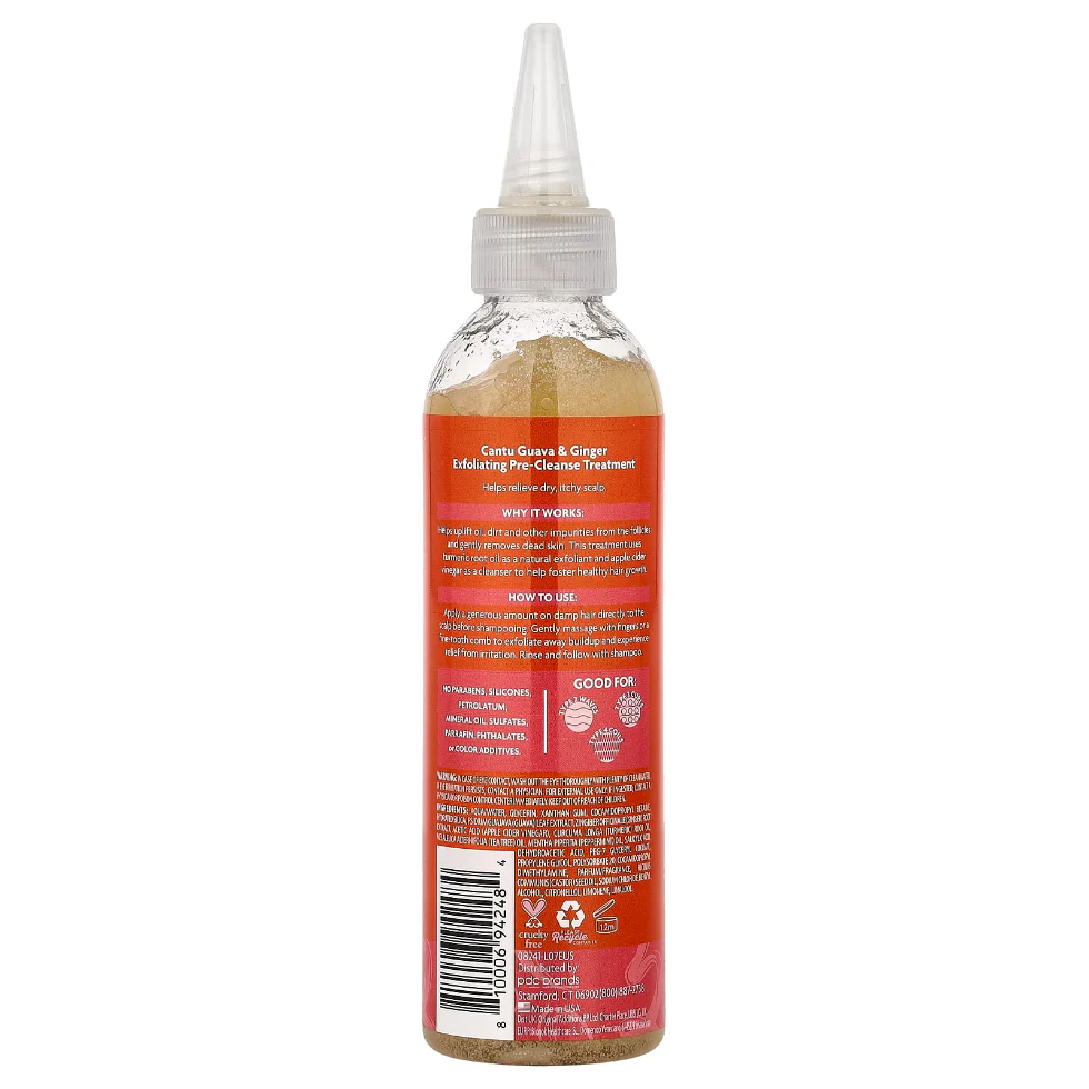 Cantu Guava Scalp Exfoliating Pre-Cleanse Treatment 6oz | Pre-Shampoo Detox - Image 2