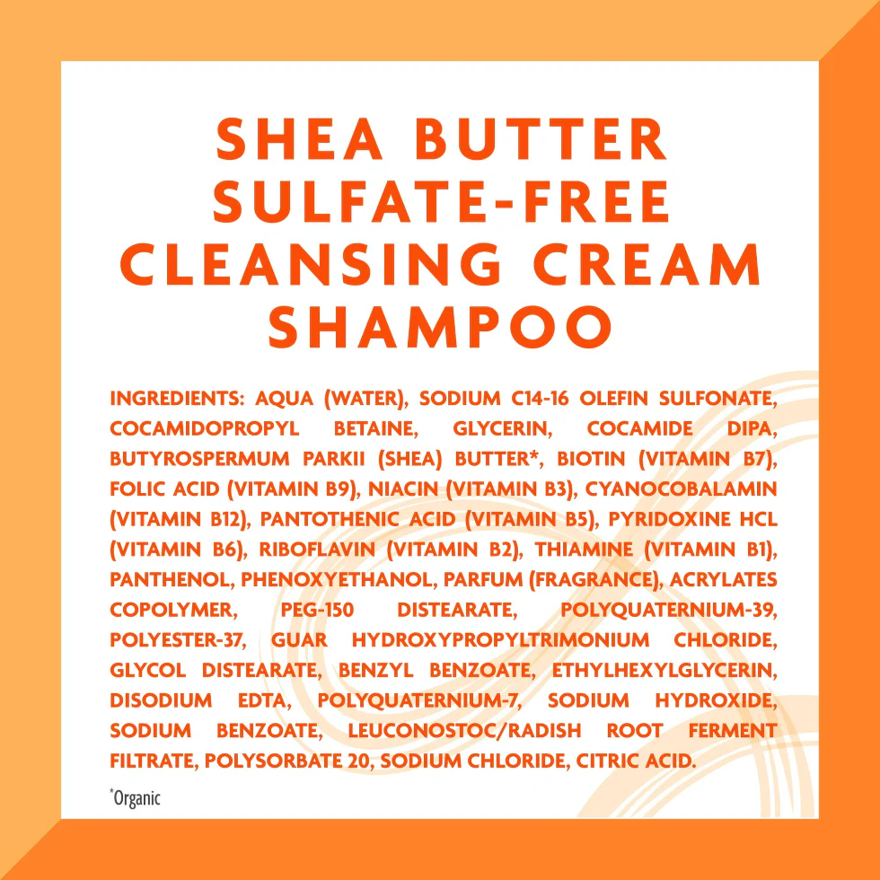 Cantu Shea Butter Sulfate-Free Cleansing Cream Shampoo 13.5oz & 25oz | Wash Day Essential - Image 9