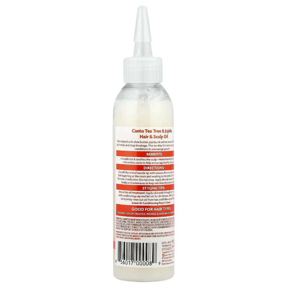 Cantu Tea Tree & Jojoba Hair & Scalp Oil 180ml | Growth & Strength - Image 3