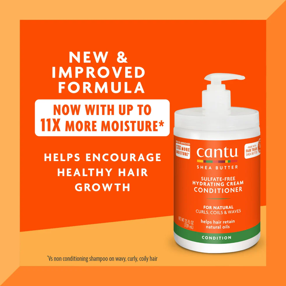 Cantu Hydrating Cream Conditioner 25oz | Sulfate-Free Curl Moisture - Image 3