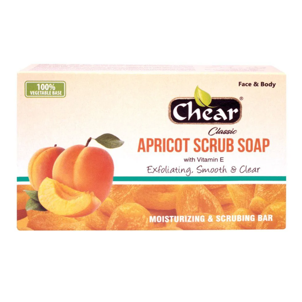 Chear Apricot Scrub Soap 150g | Exfoliating Brightening Skin Care Soap