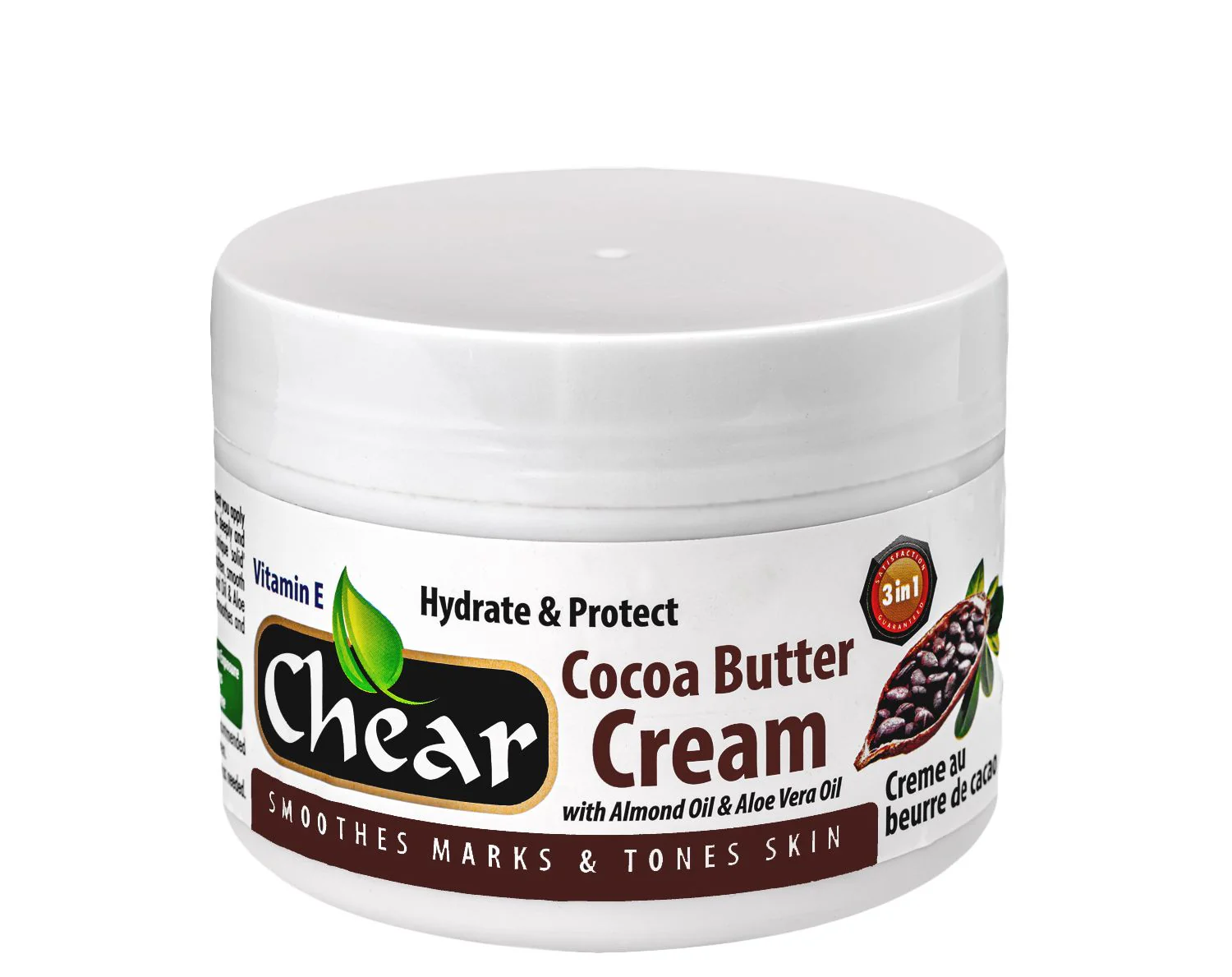 Chear Cocoa Butter Cream With Almond & Aloe vera Oil 500ml.16.9oz