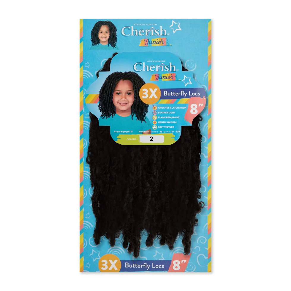 Cherish Junior 3X 8" Butterfly Locs | Lightweight Crochet Protective Hair - Image 3