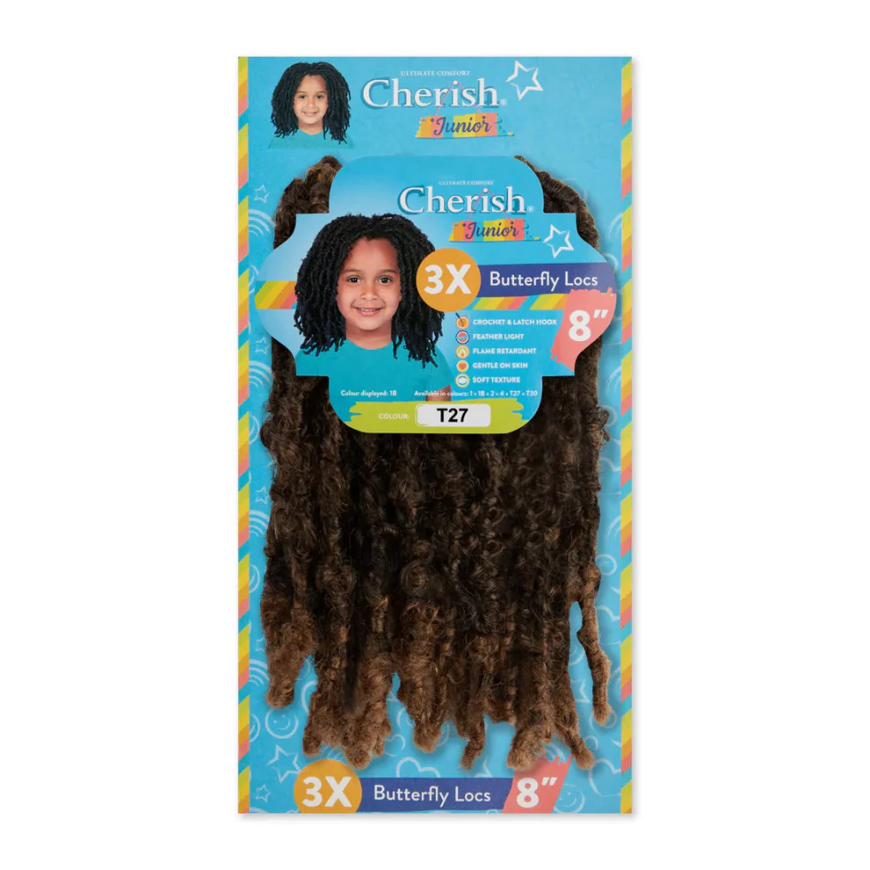 Cherish Junior 3X 8" Butterfly Locs | Lightweight Crochet Protective Hair - Image 4