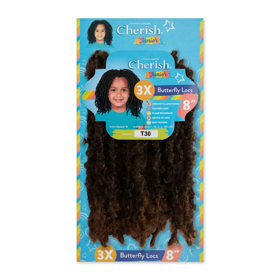 Cherish Junior 3X 8" Butterfly Locs | Lightweight Crochet Protective Hair - Image 5