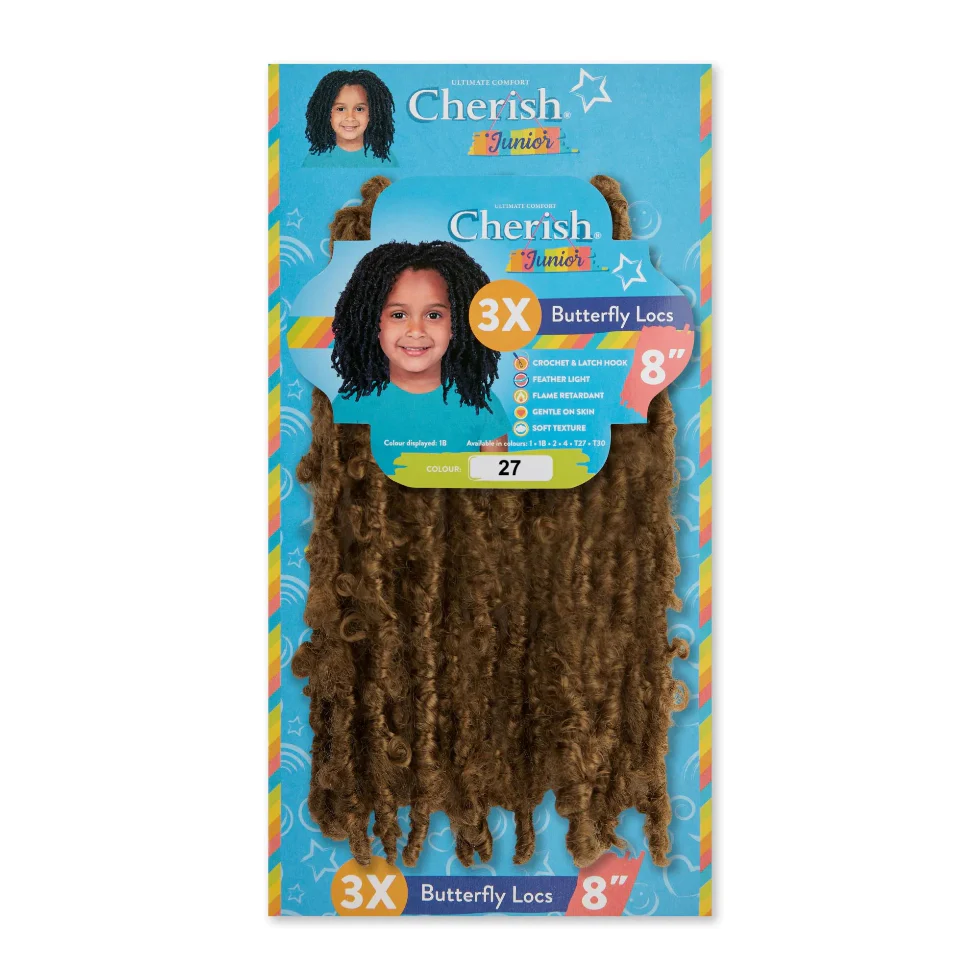 Cherish Junior 3X 8" Butterfly Locs | Lightweight Crochet Protective Hair - Image 6