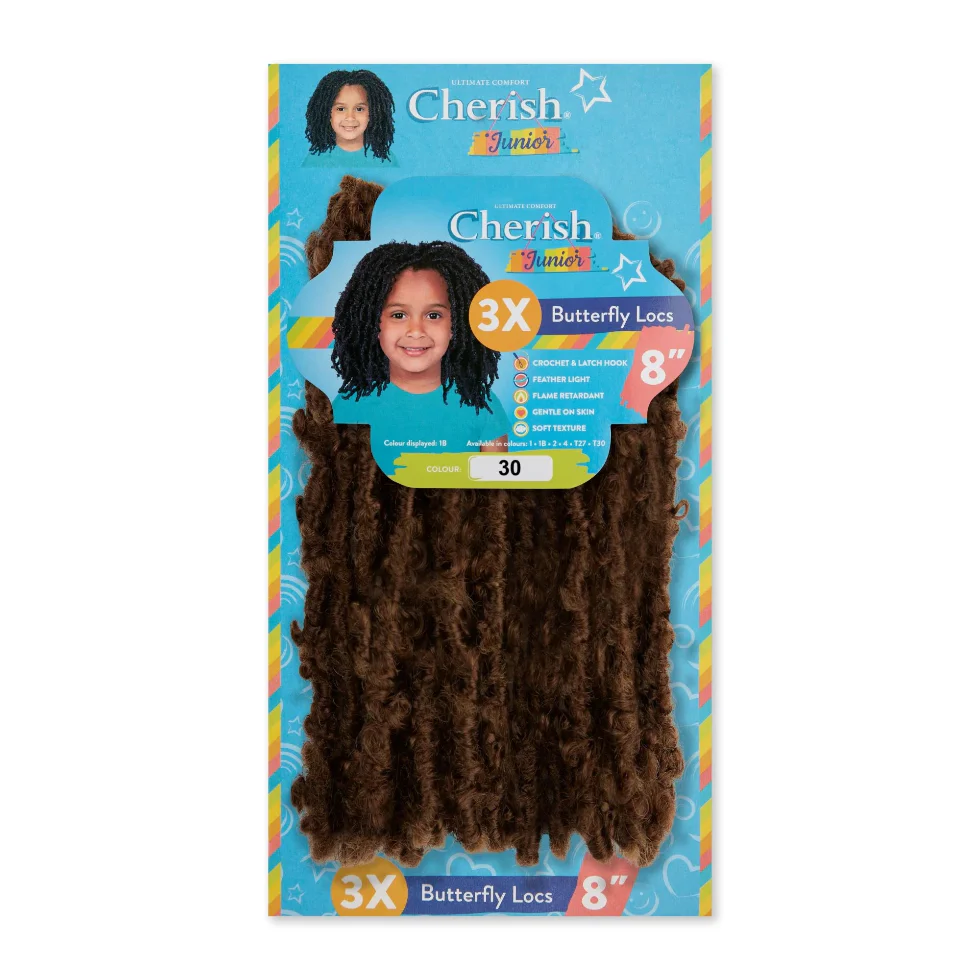 Cherish Junior 3X 8" Butterfly Locs | Lightweight Crochet Protective Hair - Image 7