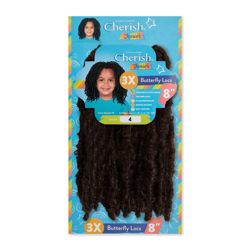 Cherish Junior 3X 8" Butterfly Locs | Lightweight Crochet Protective Hair - Image 8