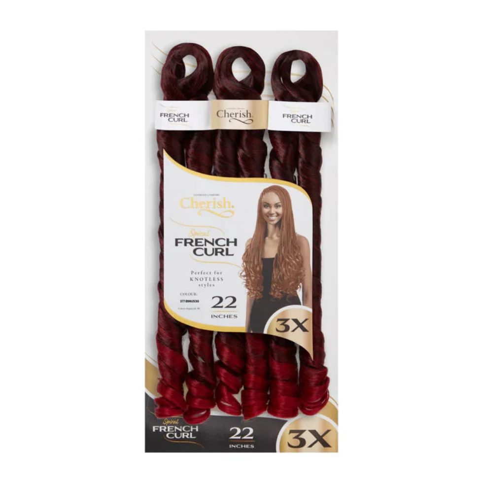 Cherish 3X 28” Pre Stretched Spiral French Curl | Braiding Hair Extensions - Image 20