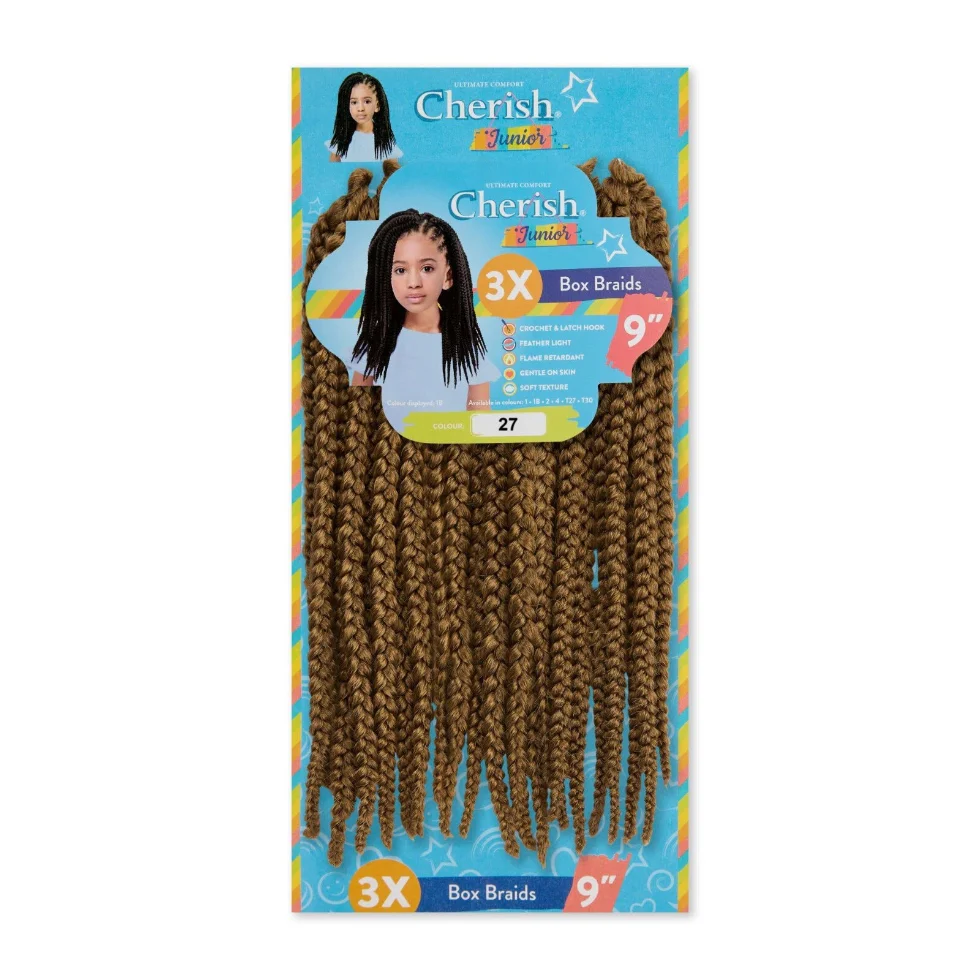 Cherish Junior Box Braid 3X 9” | Lightweight Braiding Hair Extensions - Image 6