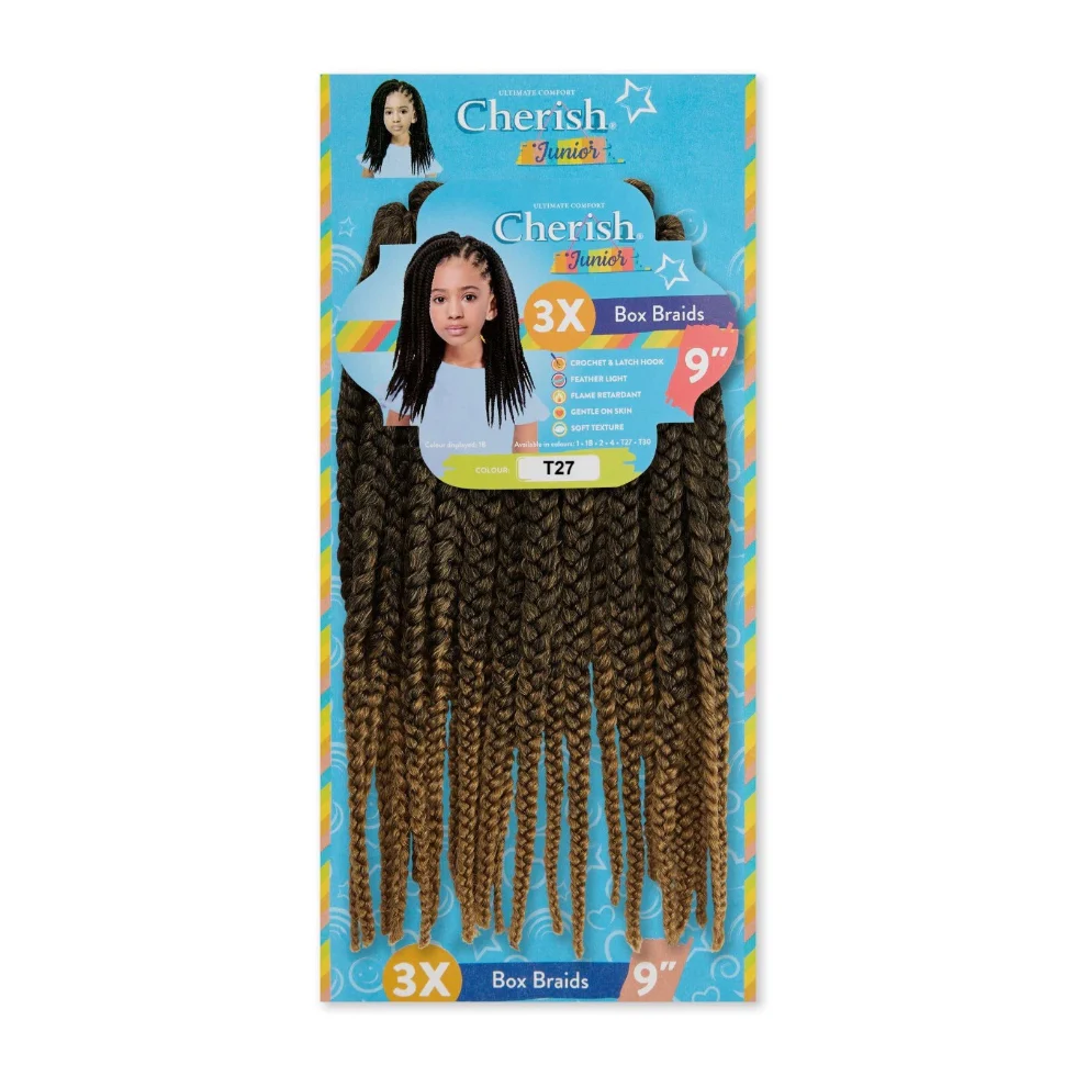Cherish Junior Box Braid 3X 9” | Lightweight Braiding Hair Extensions - Image 8