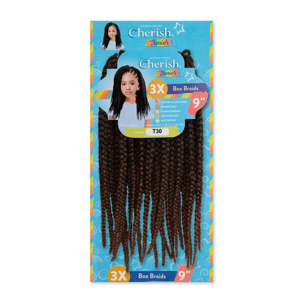 Cherish Junior Box Braid 3X 9” | Lightweight Braiding Hair Extensions - Image 9
