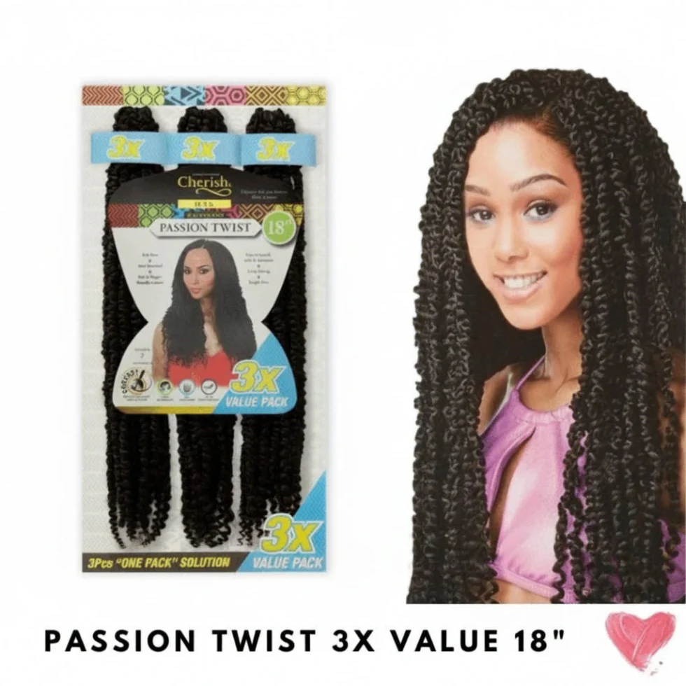 Cherish Passion Twist Crochet Hair 3x Value 18"