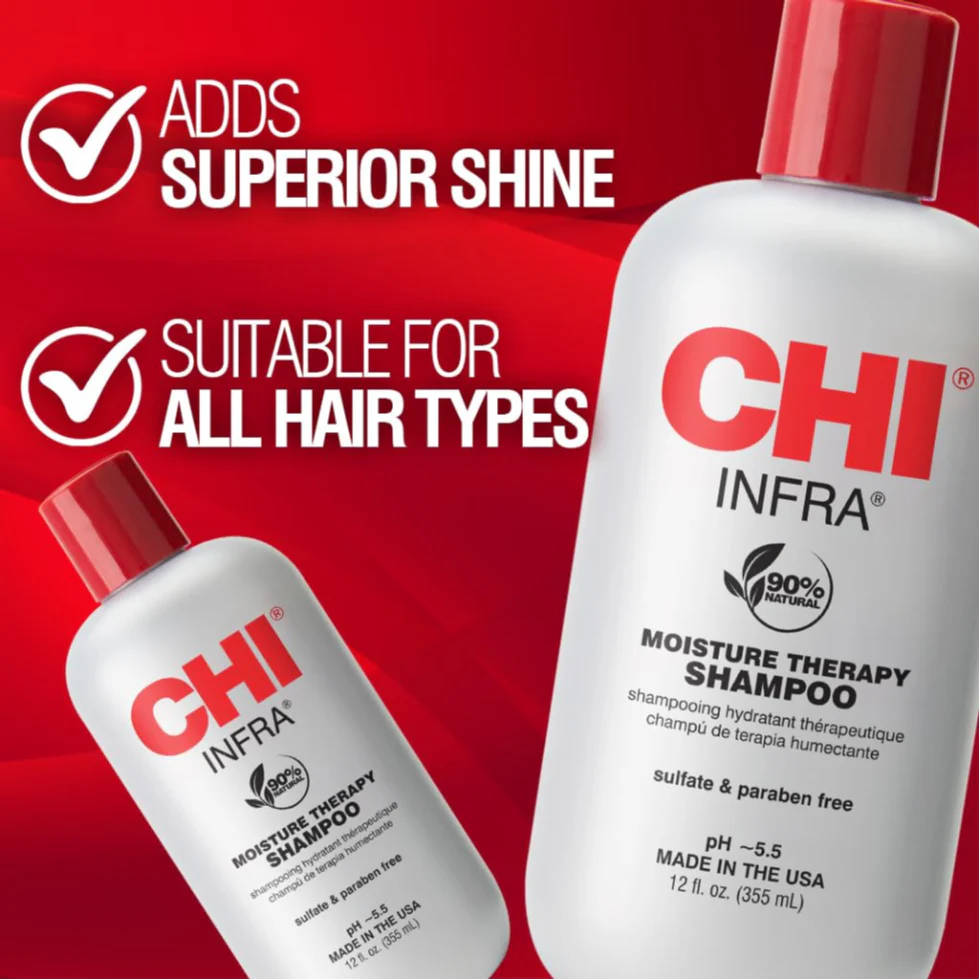 CHI Infra Shampoo 12oz | Hydrating Nourishing Gentle Hair Cleanser Daily Care - Image 3