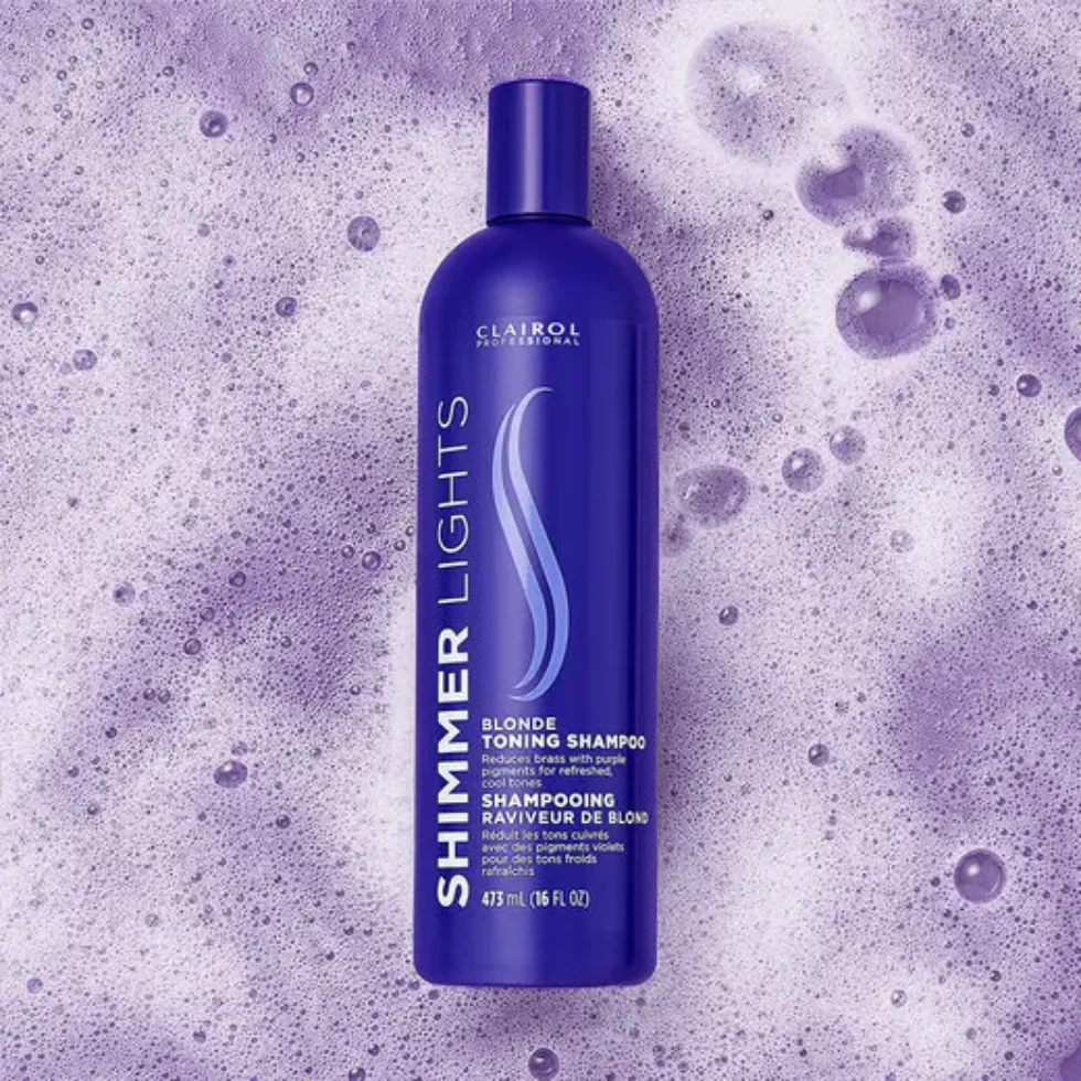Clairol Shimmer Lights Blonde Toning Shampoo 473ml | Brass Control & Bright Tone - Image 2