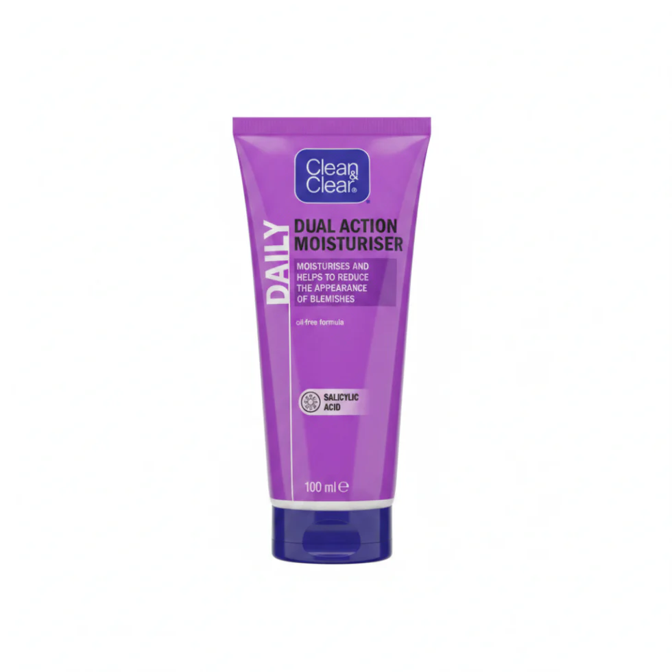 Clean & Clear Dual Action Moisturiser 100ml | Oil-Free Acne Control