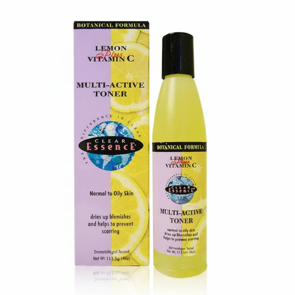 Clear Essence Lemon Plus Vitamin C Toner 4oz | Brightening & Clarifying Toner