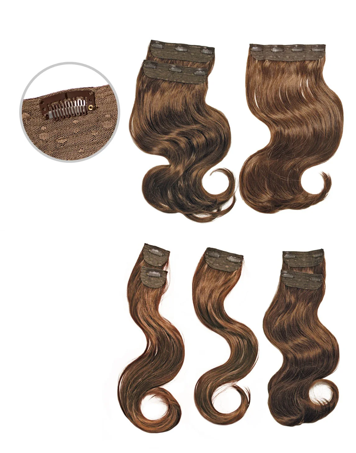 Glam Synthetic Extension 20 inches - 8 Weft Clip - Image 3