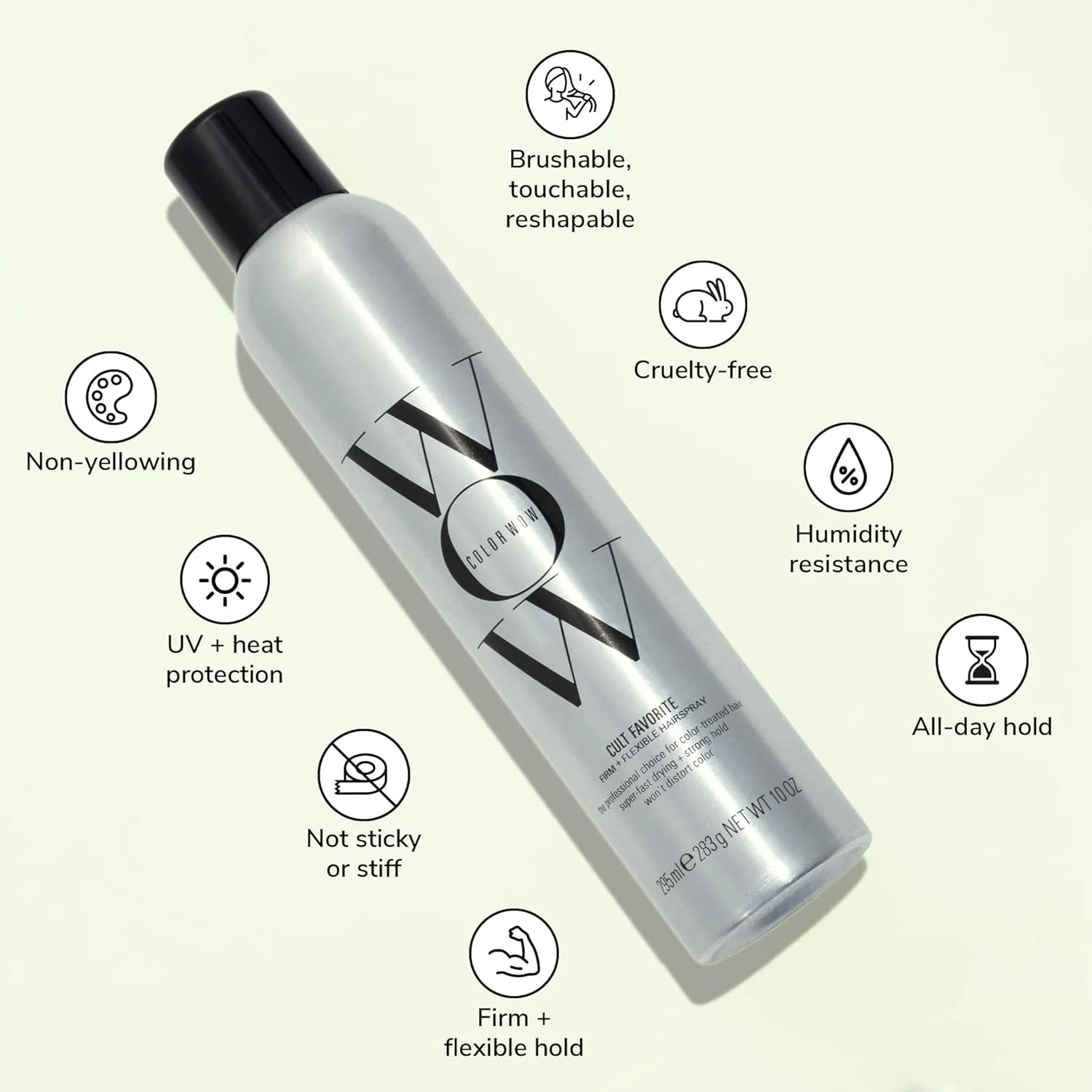 COLOR WOW Cult Favorite Hairspray 295ml – Firm, Flexible Hold with UV & Heat Protection - Image 5