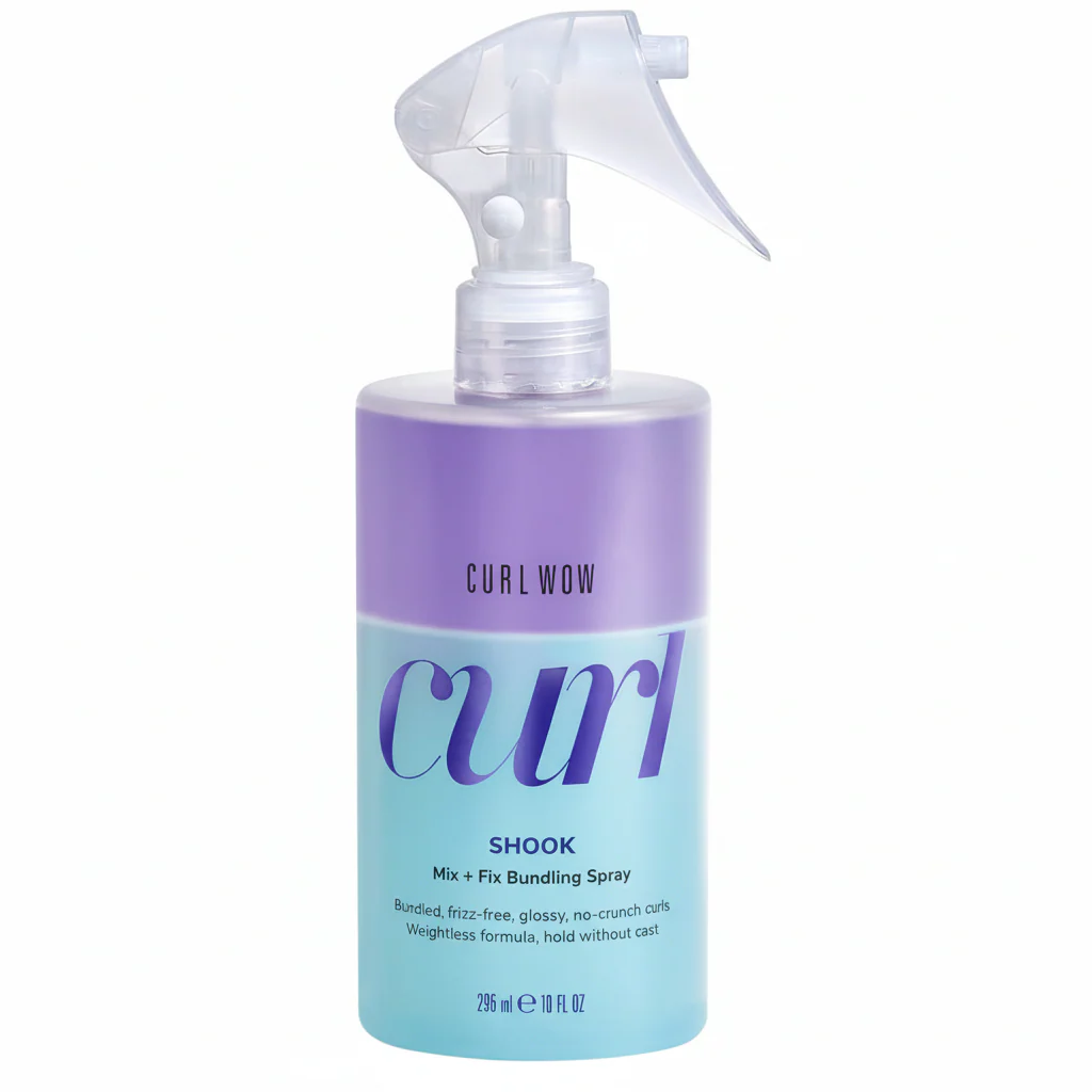 Curl Wow SHOOK Mix & Fix Bundling Spray – Frizz-Free, Glossy, Defined Curls