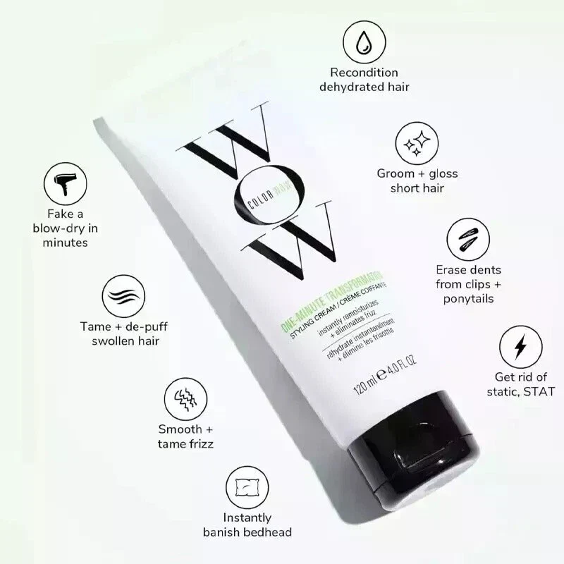 Color Wow One Minute Transformation Styling Cream 120ml – Instant Frizz Control & Shine - Image 3