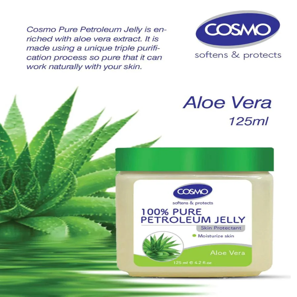 COSMO Aloe Vera Petroleum Jelly 125ml | Soothing Hydration for Skin & Lips - Image 2