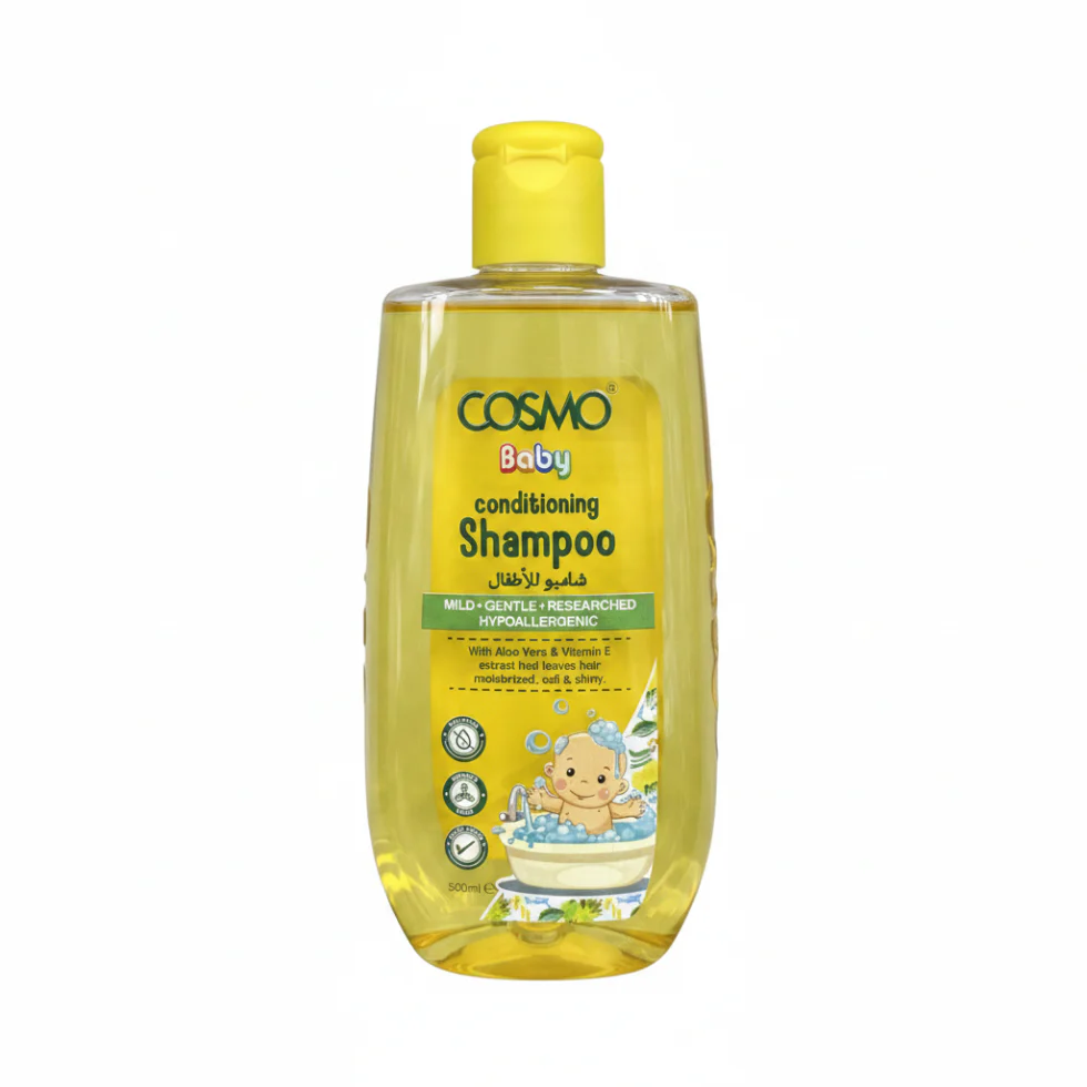 Cosmo Baby Shampoo 500ml | Aloe Vera & Vitamin E Gentle Tear-Free Care