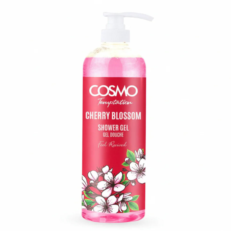 COSMO Cherry Blossom Shower Gel 1000ml | Floral Soft & Fresh Body Wash