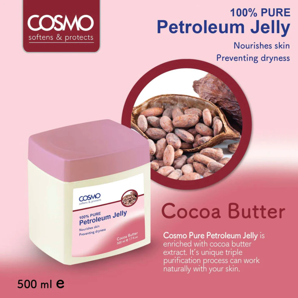 Cosmo Cocoa Butter Petroleum Jelly 500ml | Deep Hydration & Soft Skin Care - Image 2