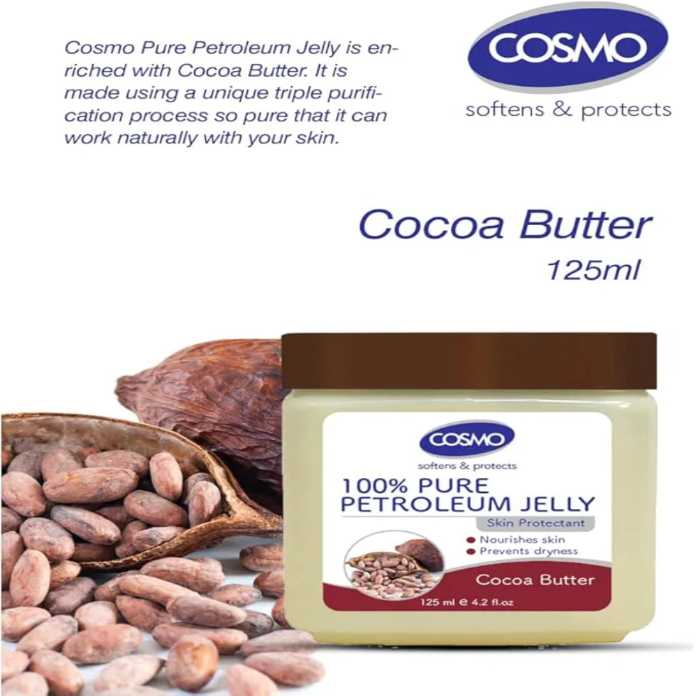 COSMO Cocoa Butter Petroleum Jelly 125ml | Deep Moisture for Dry Skin & Lips - Image 2