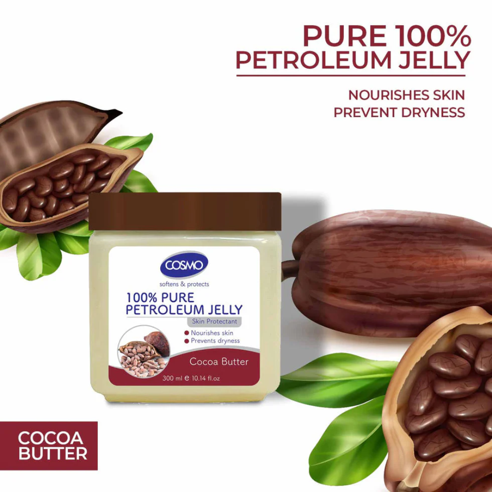 COSMO Cocoa Butter Petroleum Jelly 125ml | Deep Moisture for Dry Skin & Lips - Image 3