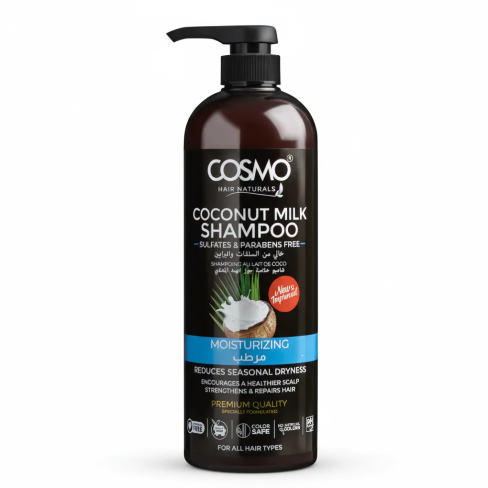 Cosmo Coconut Milk Shampoo 1000ml | Deep Hydration Sulfate-Free Cleanse