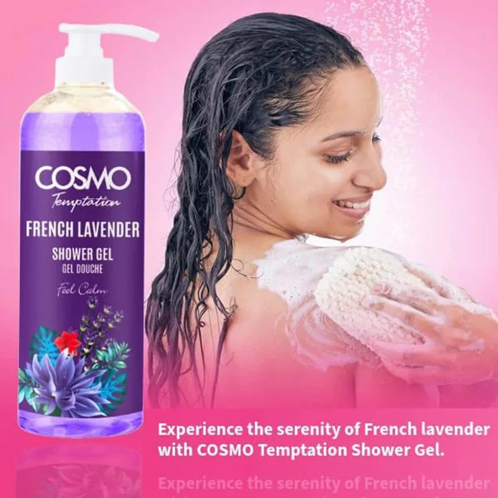 COSMO French Lavender Shower Gel 1000ml | Calming & Hydrating Cleanse - Image 2