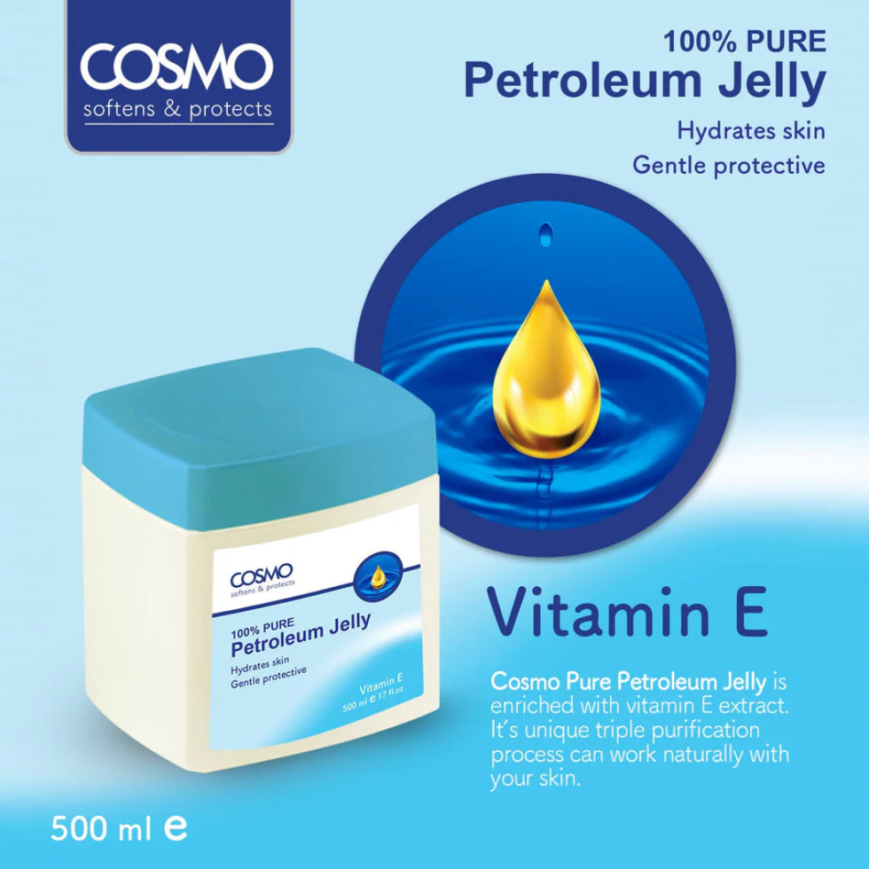 Cosmo Vitamin E Petroleum Jelly 500ml | Deep Moisture & Skin Protection - Image 2