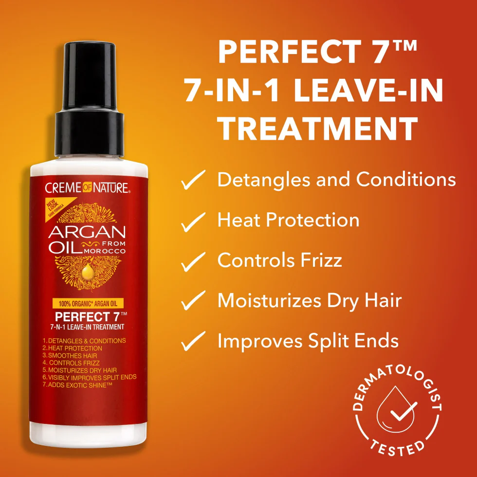 Creme Of Nature Argan Oil 7-in-1 Leave-In 150ml | Heat Protect & Frizz Control - Image 3