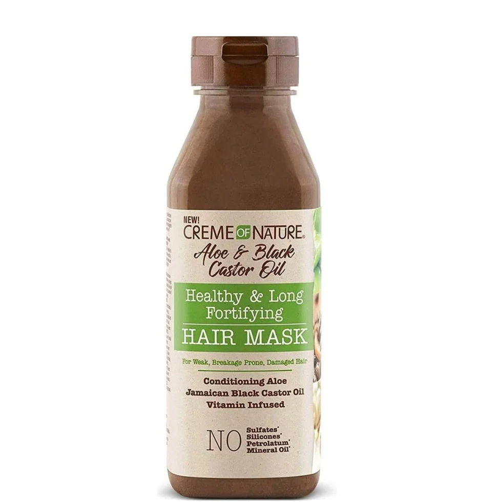 Creme Of Nature Fortifying Hair Mask 12oz | Aloe Castor Oil Repair & Strength