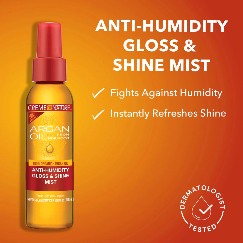 Creme Of Nature Argan Oil Gloss & Shine Mist 118ml | Anti-Humidity Frizz Control - Image 2