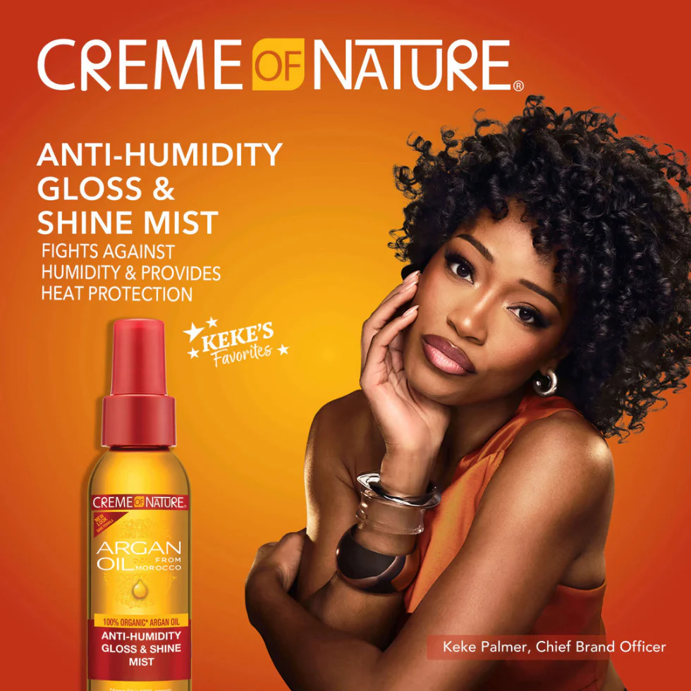 Creme Of Nature Argan Oil Gloss & Shine Mist 118ml | Anti-Humidity Frizz Control - Image 4