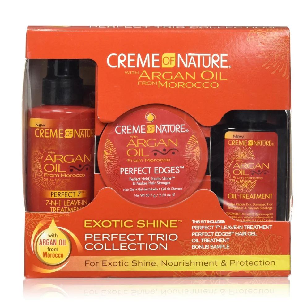 Creme Of Nature Argan Oil Perfect Trio Set | Shampoo, Conditioner & Leave-In