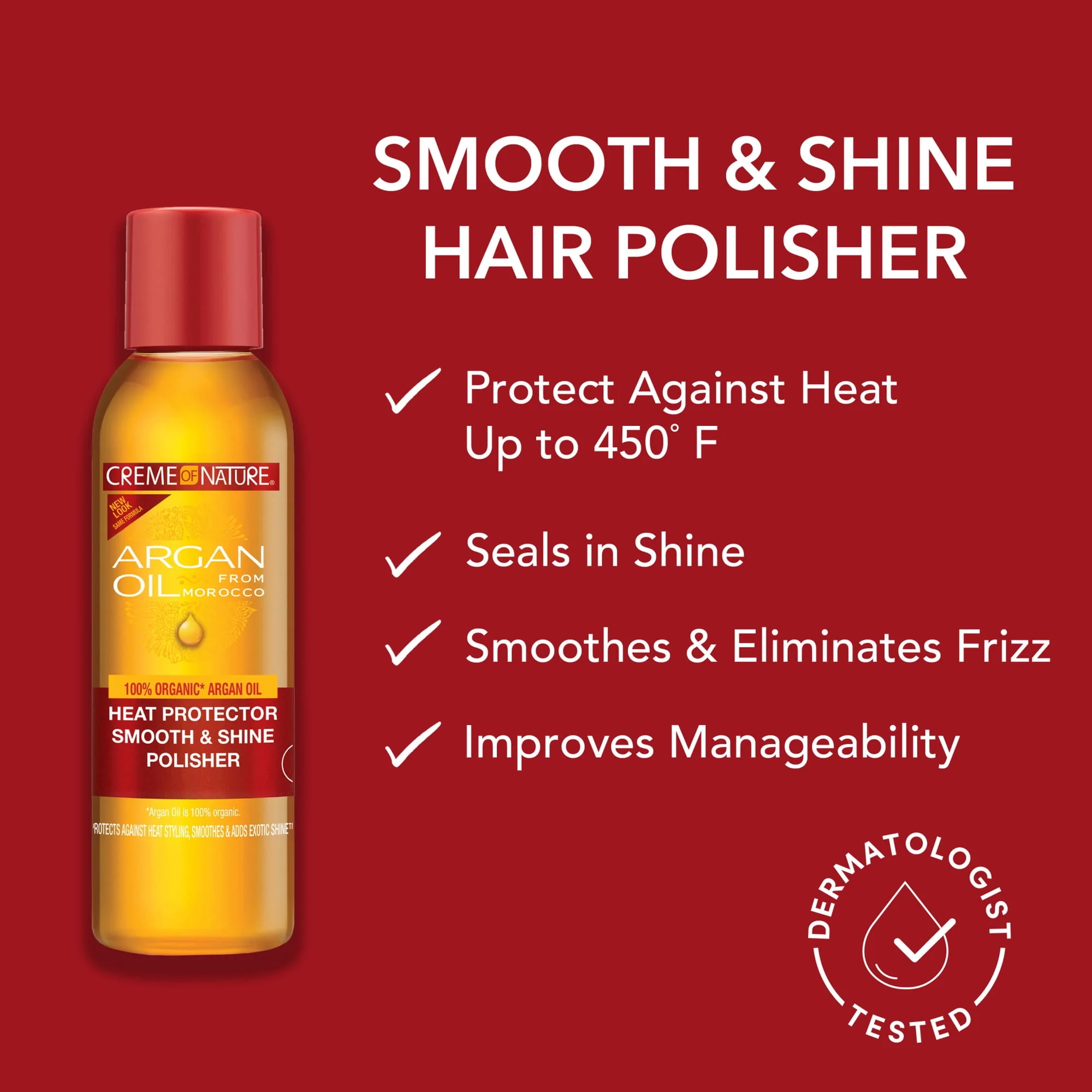 Creme Of Nature Argan Oil Heat Protector 118ml | Smooth Shine & Frizz Control - Image 5