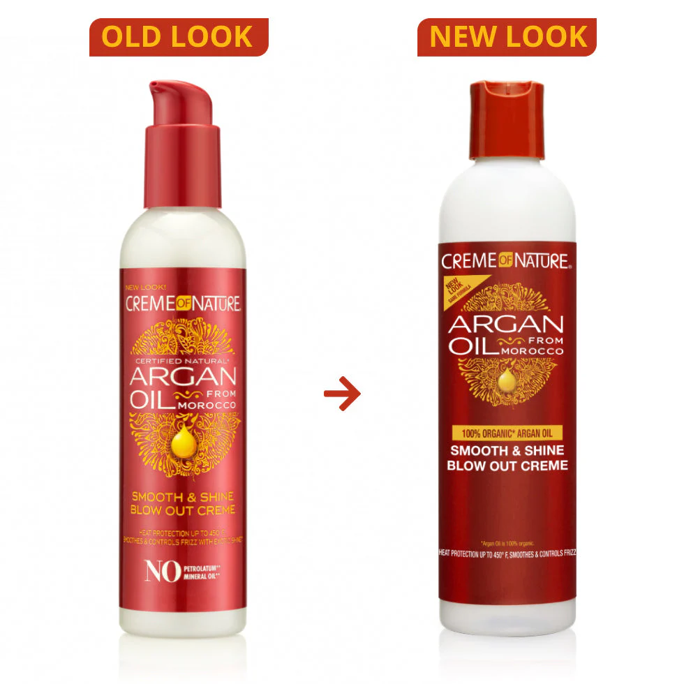 Creme Of Nature Argan Oil Blow Out Creme 226ml | Smooth Shine & Heat Protection - Image 2