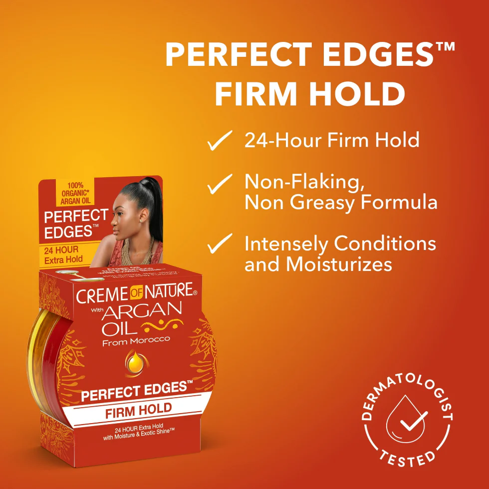 Creme Of Nature Perfect Edges Argan Oil 2.25oz | 24HR Extra Hold Moisture Shine - Image 2
